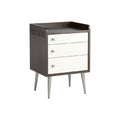 Modern Minimalist Nightstand with Three Drawers