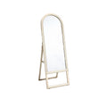 Elegant Arched Full-Length Standing Mirror with Sleek Metal Frame